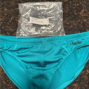 Charlie Turquoise Swim Briefs NWT